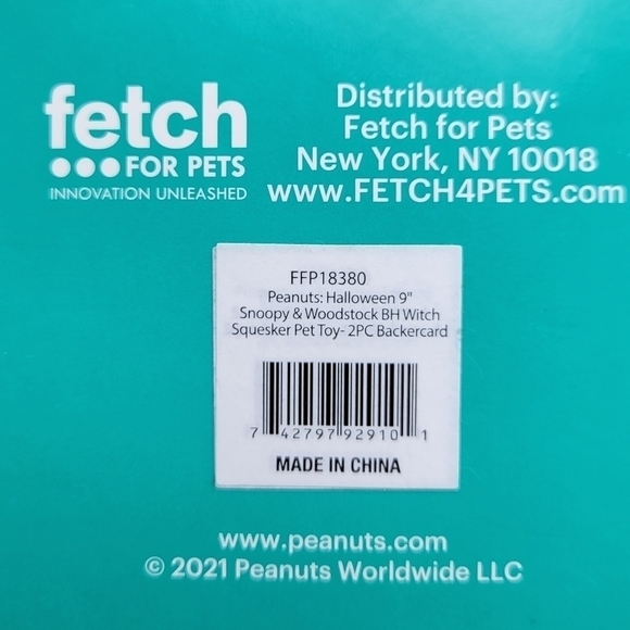 Peanuts Snoopy Halloween 2 Pack Pet Dog Toys - Picture 3 of 4